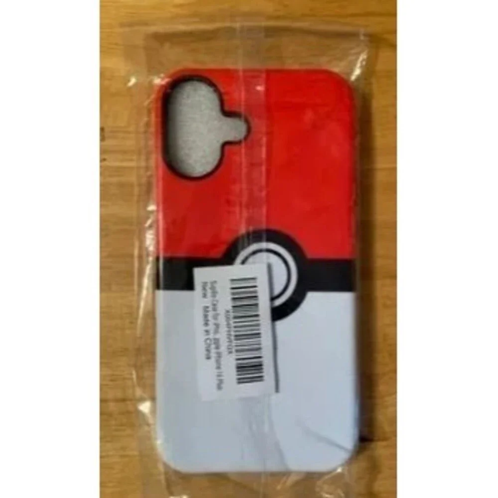 SupBo Case for iPhone 16 Plus Phone - Cartoon Kawaii Red&White Ball Pattern Hard